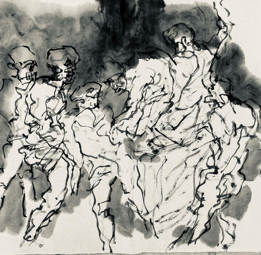 Chinese ink painting lines 水墨随笔